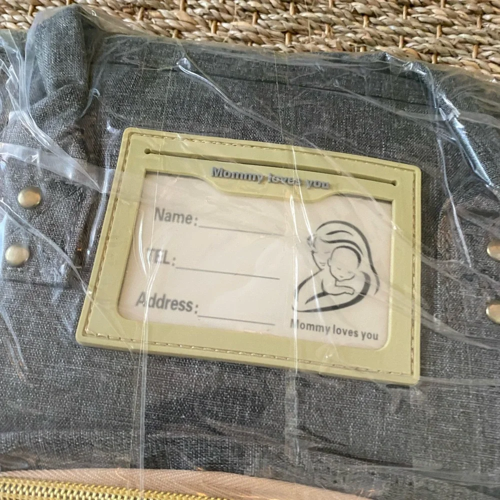Gray 7-in-1 Diaper Bag Backpack NWT